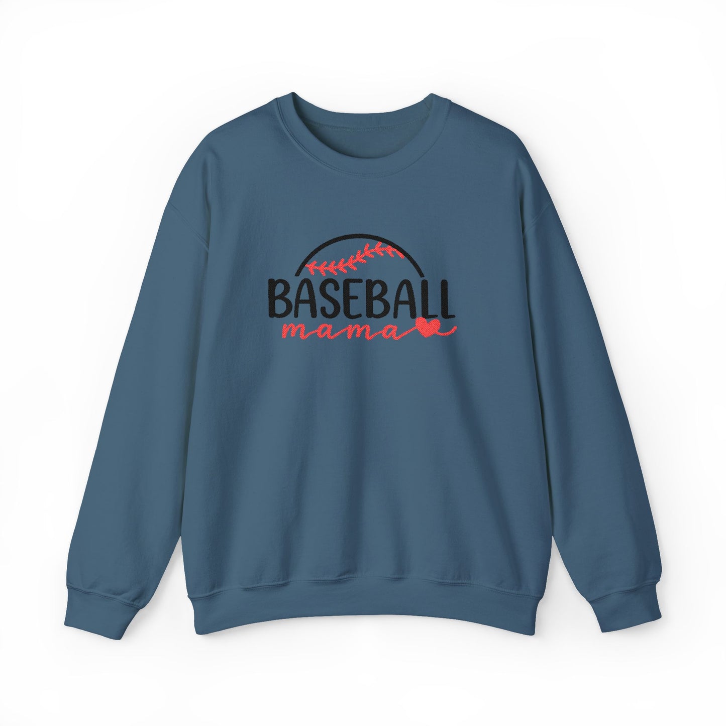 Baseball Mama Sweatshirt — Women's Baseball Mom Crewneck (Embroidered)