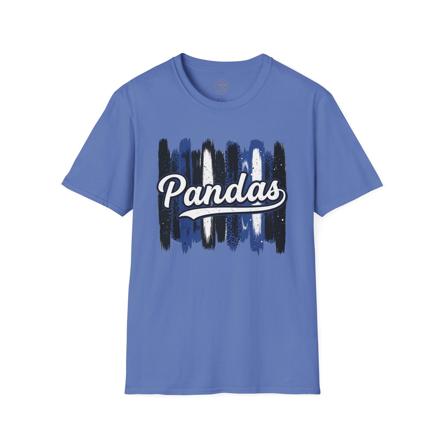 Pandas Brushstroke T-Shirt — Vintage Script School Spirit Tee