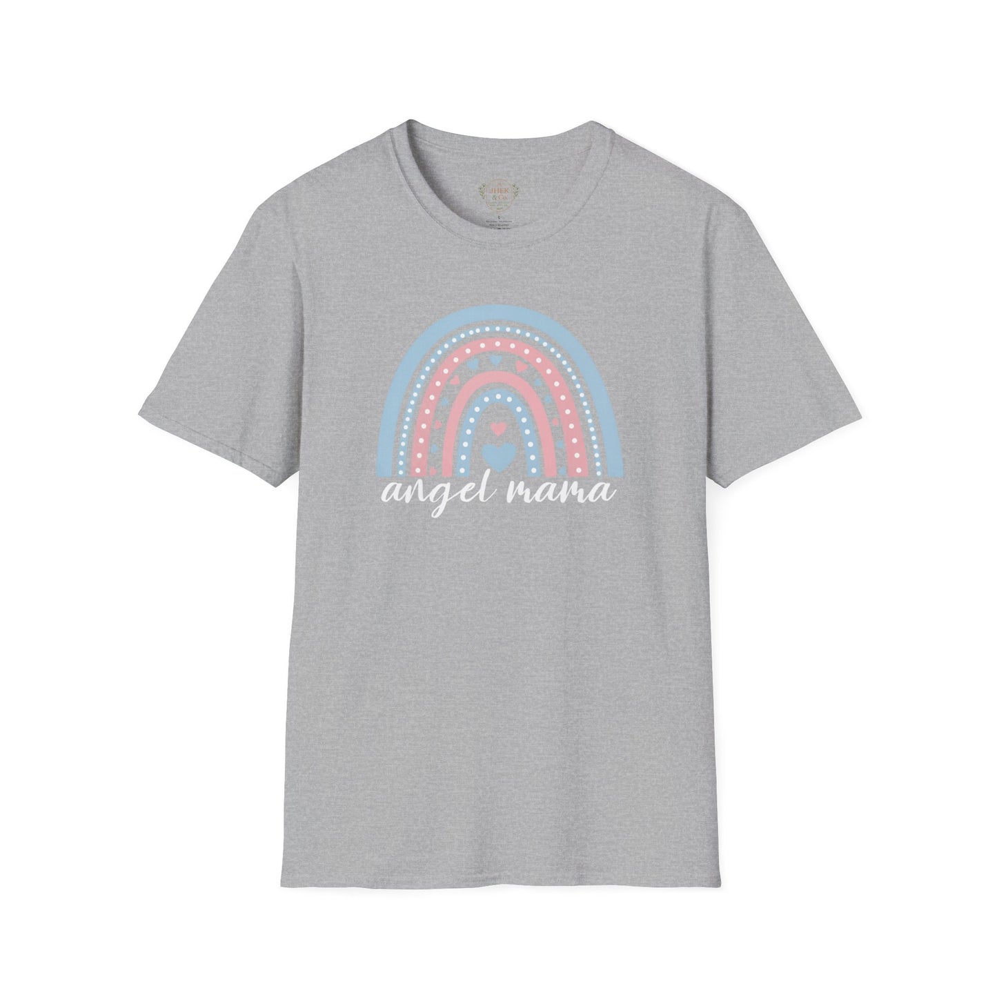 Angel Mama Rainbow T-Shirt — Bereavement Memorial Tee for Grieving Mothers