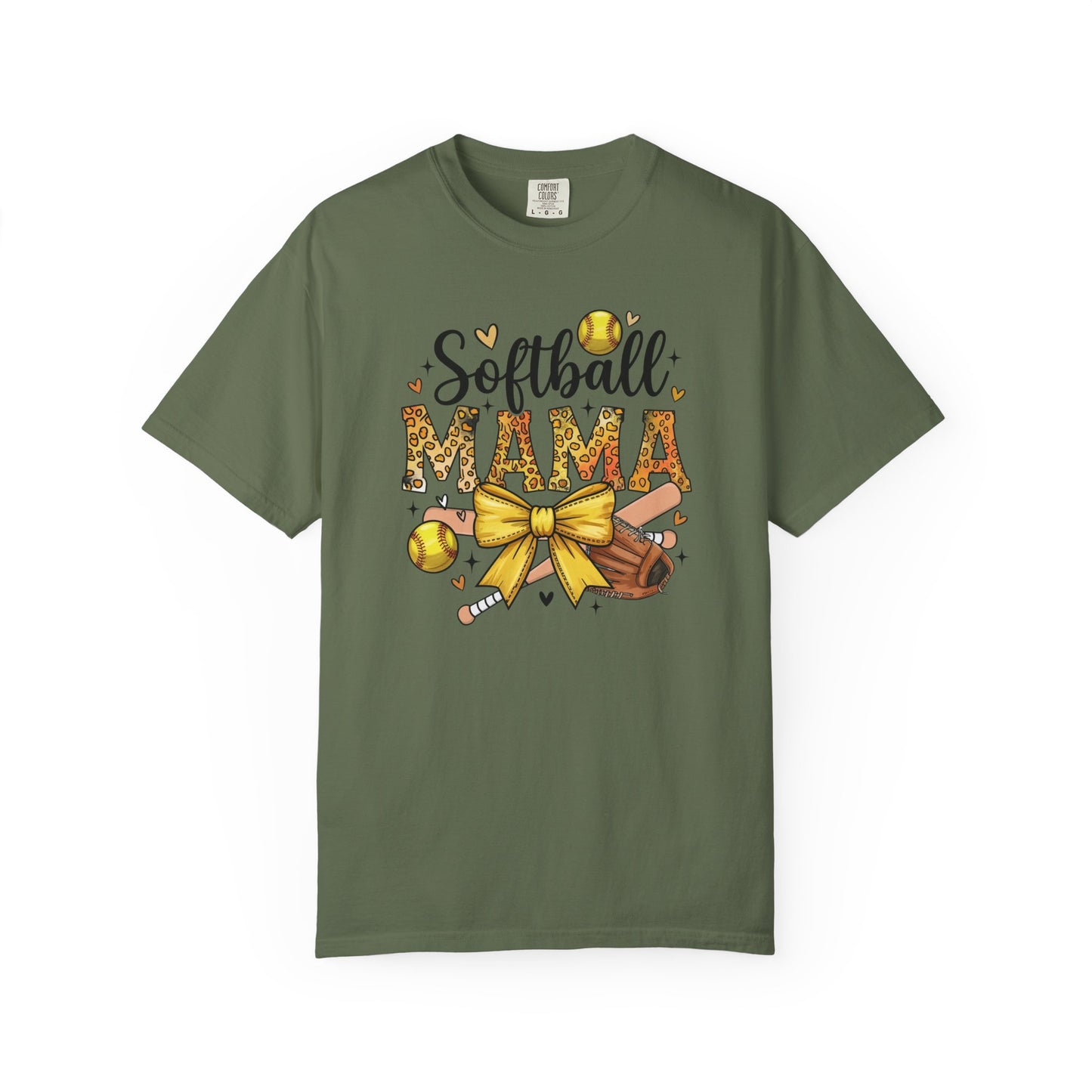 Softball Mama T-Shirt — Cute Softball Mom Tee with Bow & Glove