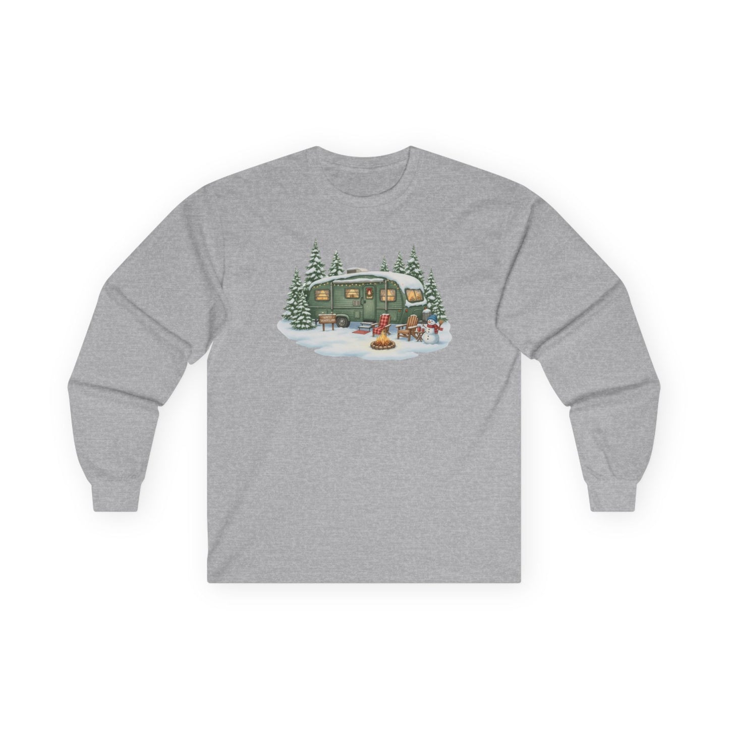 Cozy Retro Camper by Campfire Long Sleeve Graphic Tee