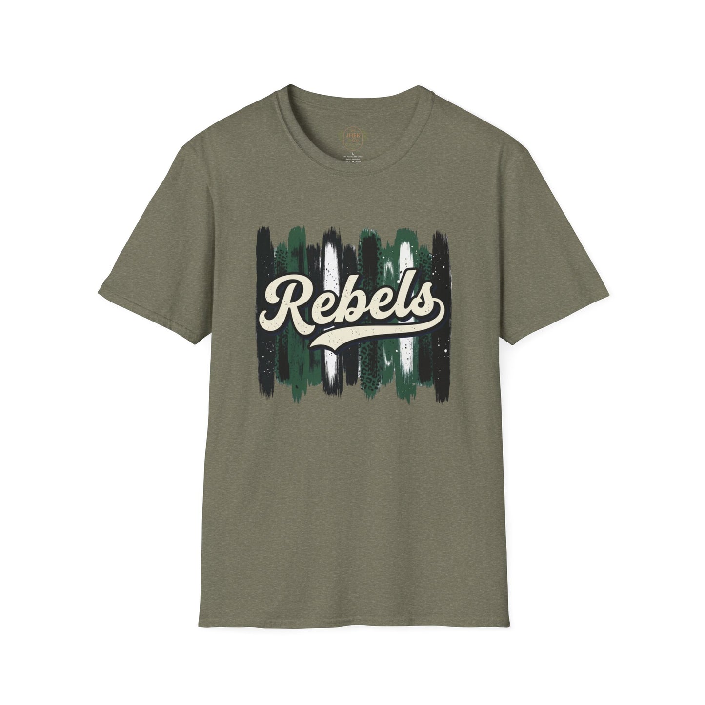 Rebels Brushstroke T-Shirt — Retro Script Baseball Style Tee