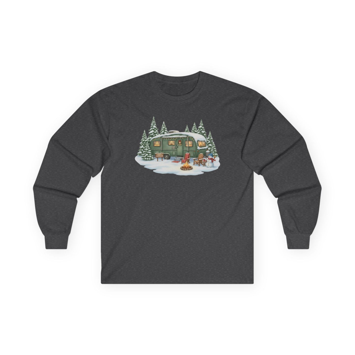 Cozy Retro Camper by Campfire Long Sleeve Graphic Tee