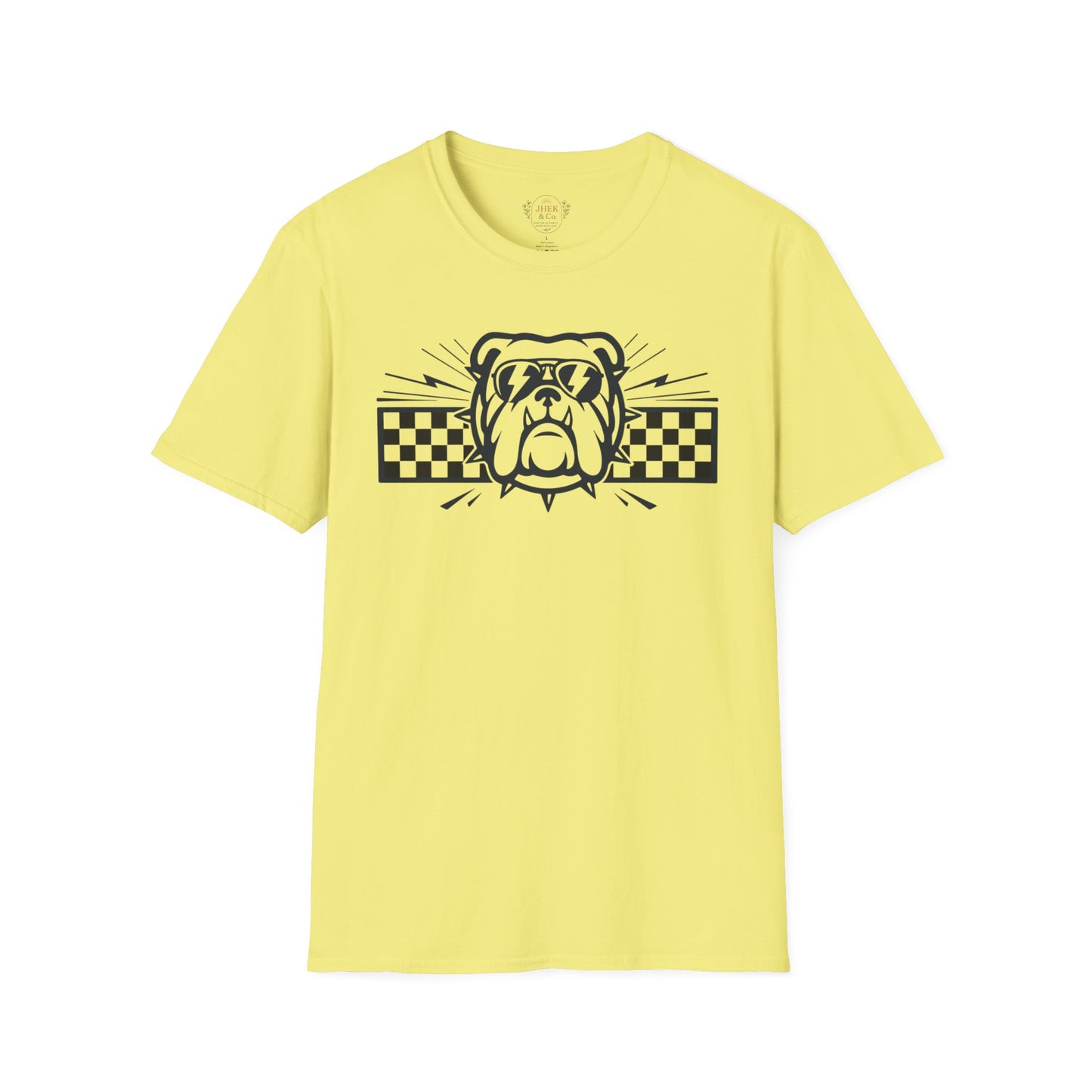 Bulldog Checkerboard Graphic Tee