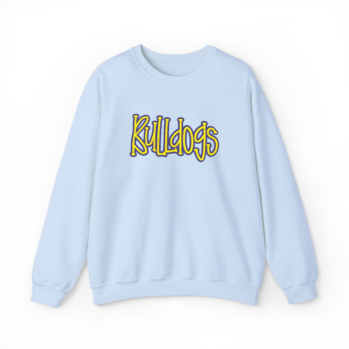 Bulldogs Embroidered Crewneck Sweatshirt | Gildan 18000