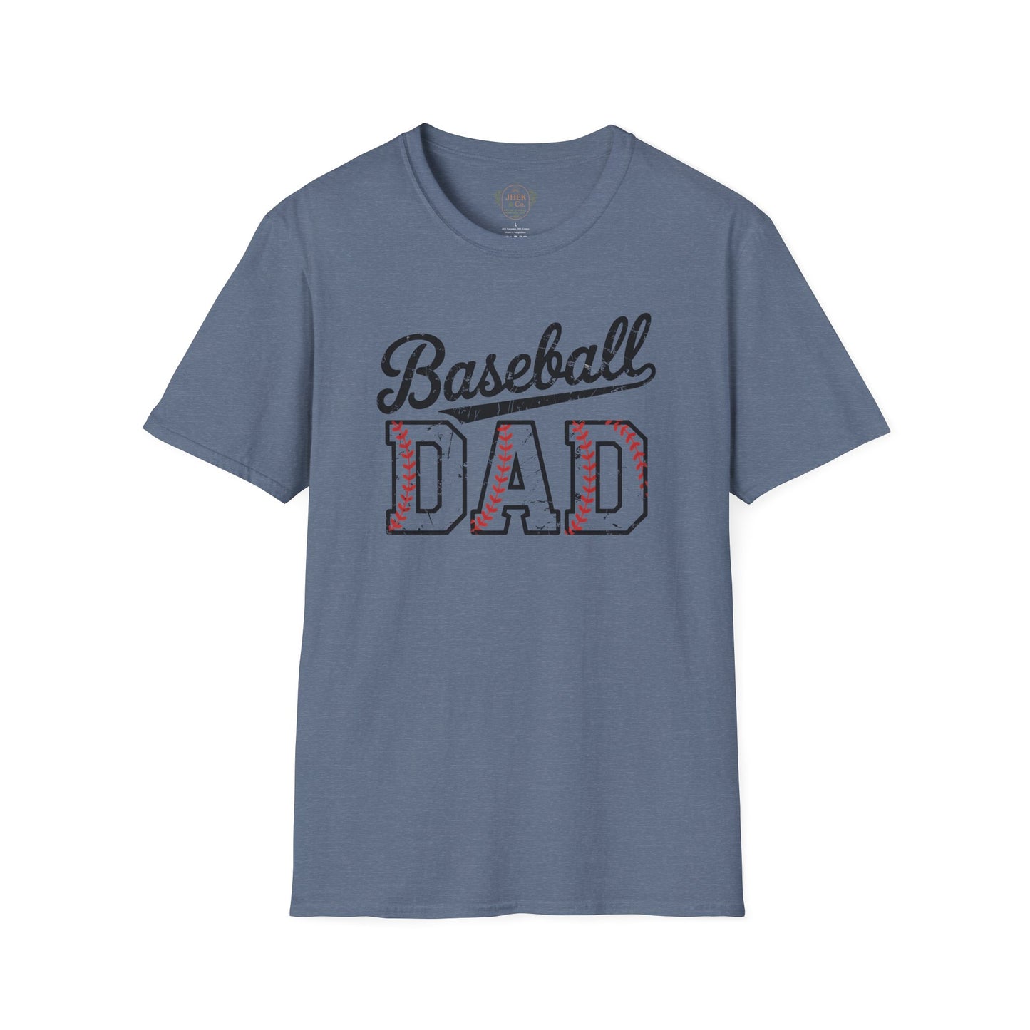 Baseball Dad T-Shirt – Vintage Stitch Lettering Tee for Proud Baseball Fathers