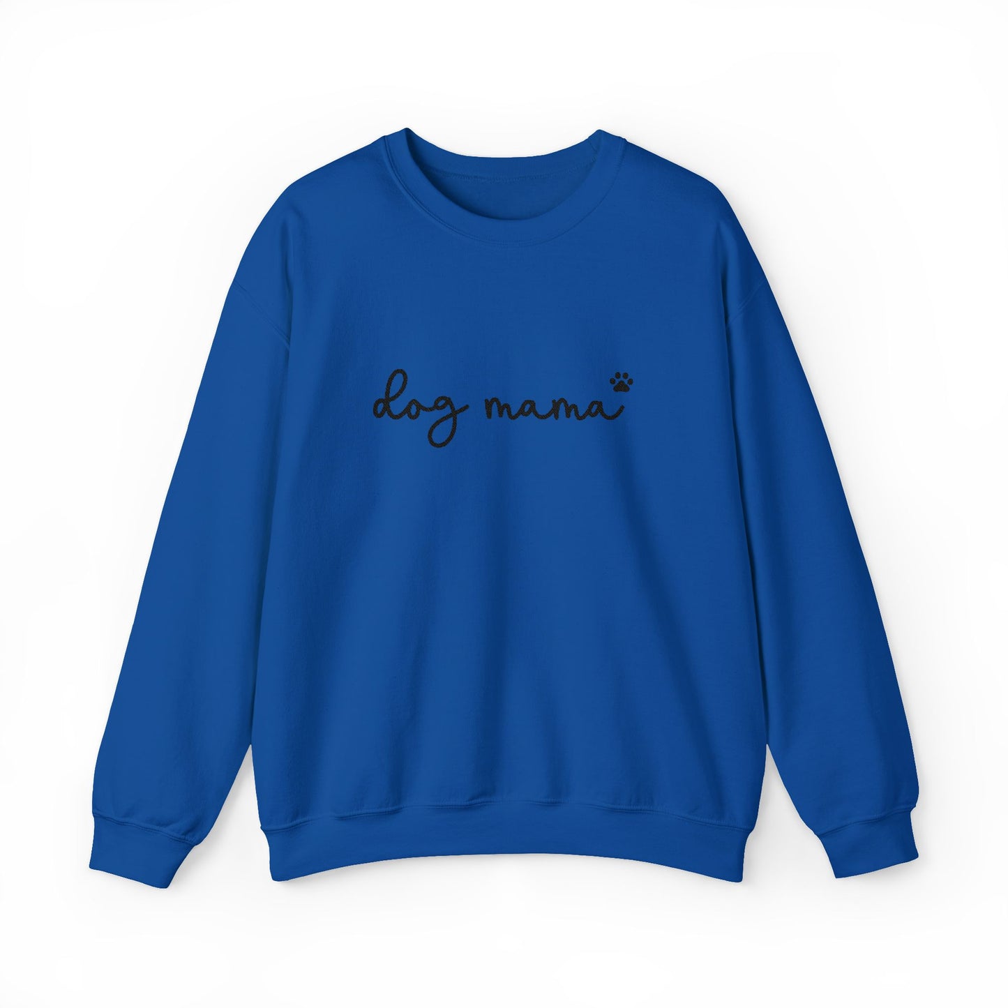 Dog Mama Embroidered Crewneck Sweatshirt | Gildan 18000