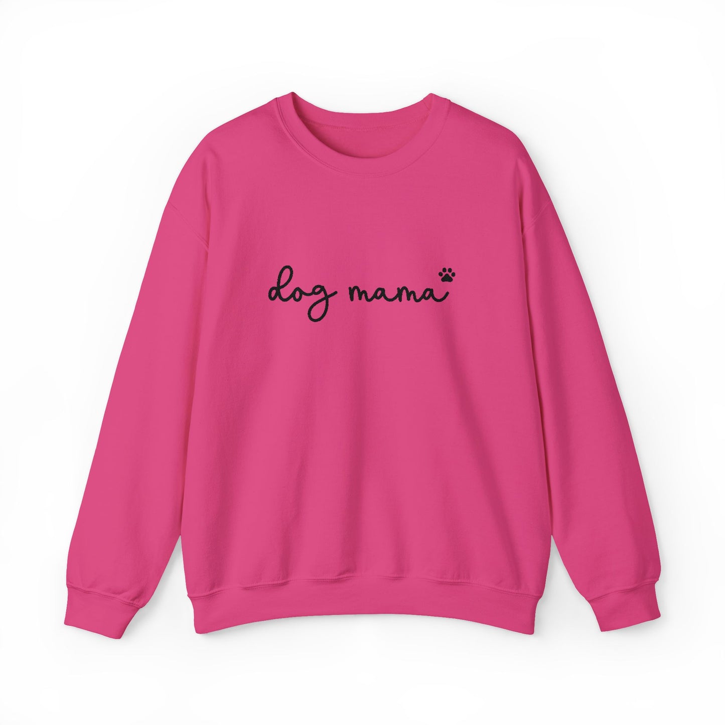 Dog Mama Embroidered Crewneck Sweatshirt | Gildan 18000