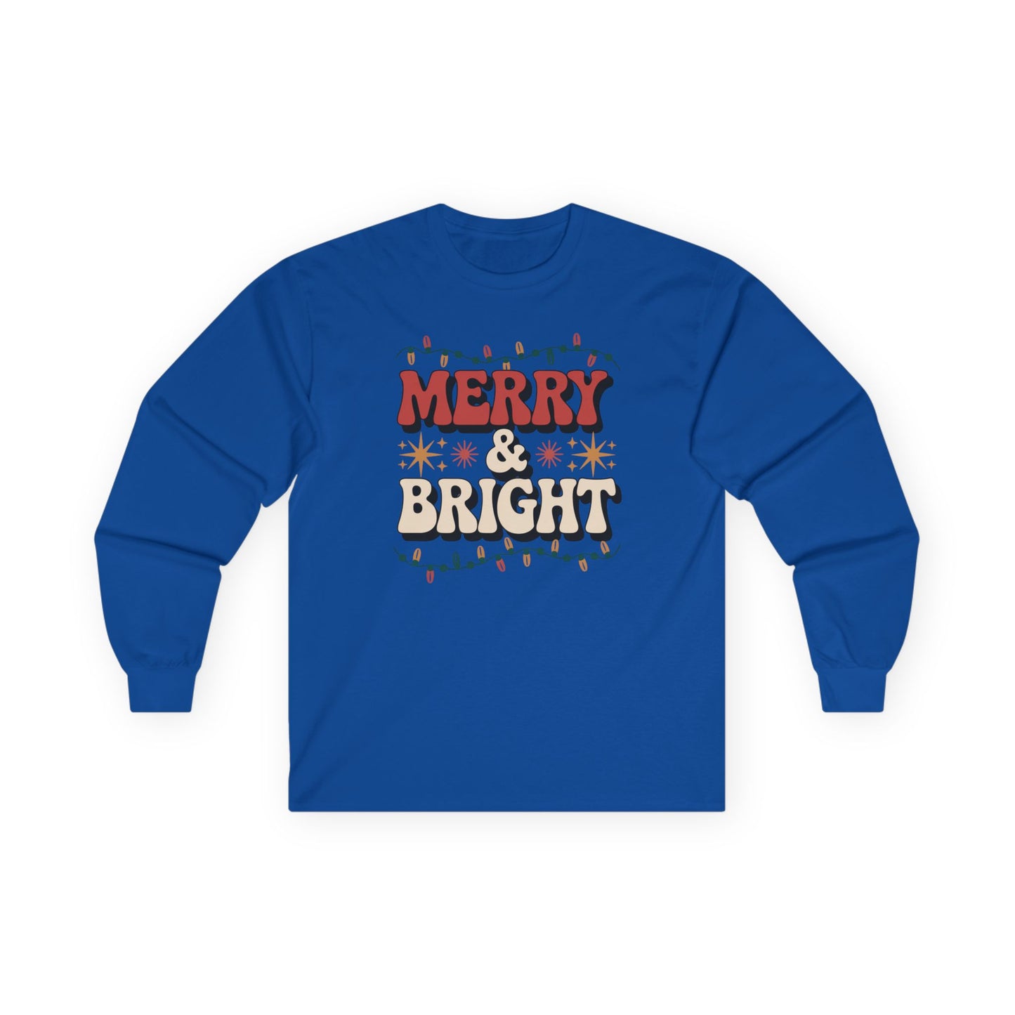 Merry & Bright Long Sleeve Tee - Unisex Holiday Shirt