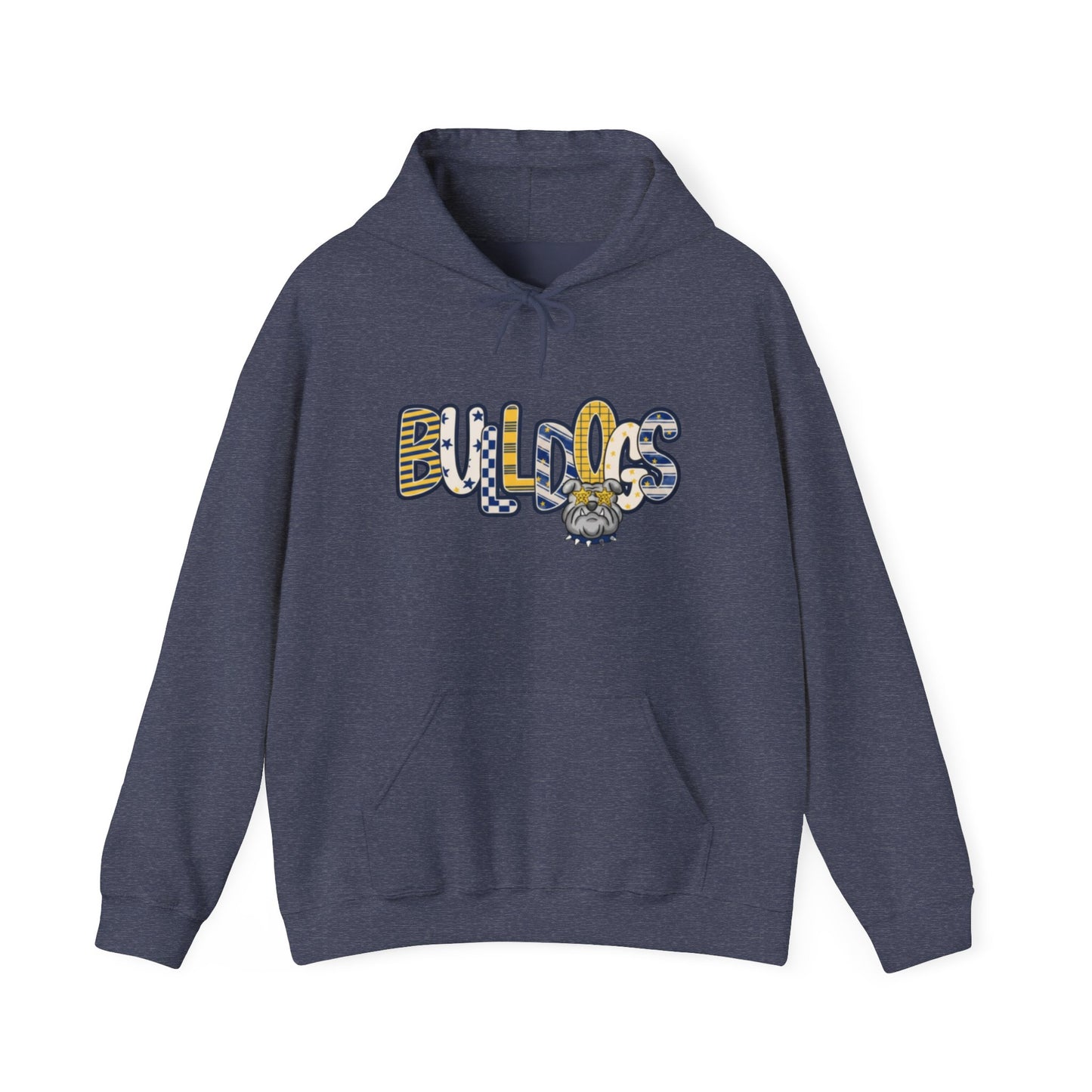 Bulldogs Graphic Hoodie — Vintage Mascot Lettering Sweatshirt