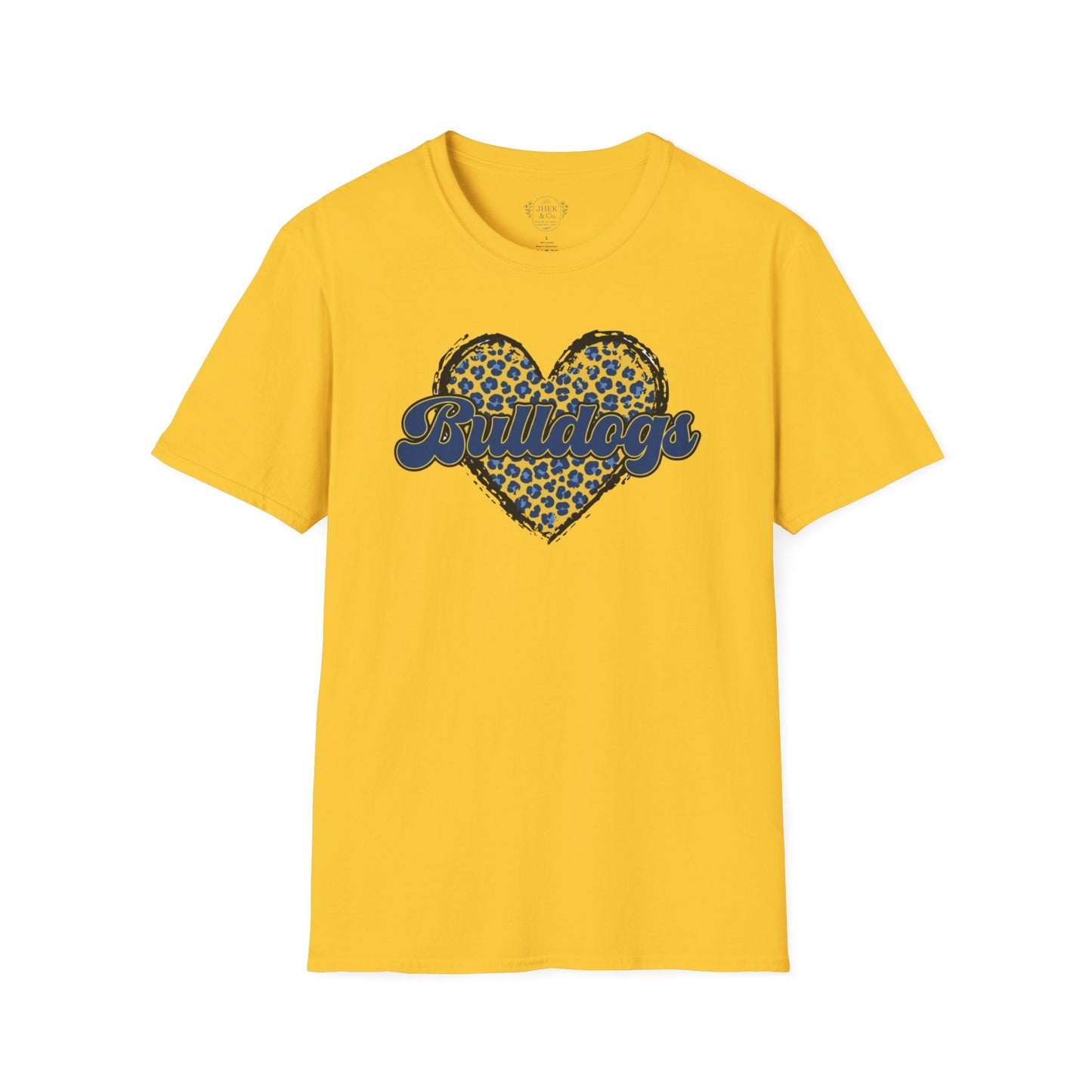 Bulldogs Leopard Heart Graphic Tee