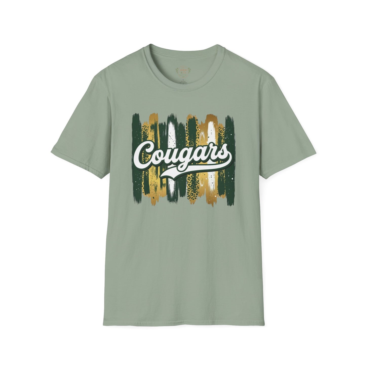 Cougars Vintage Brushstroke T-Shirt — School Spirit Team Tee