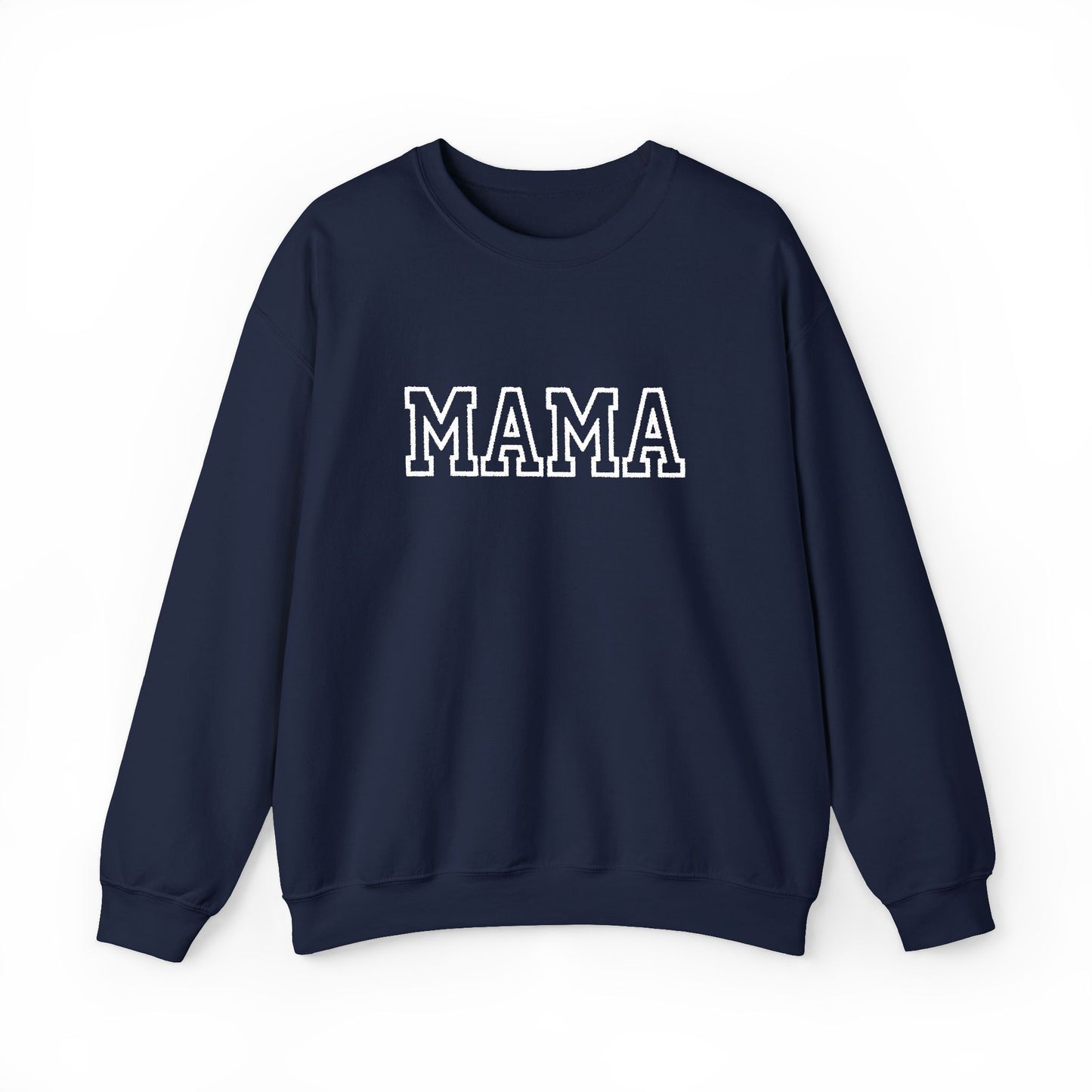 MAMA Embroidered Crewneck Sweatshirt | Gildan 18000