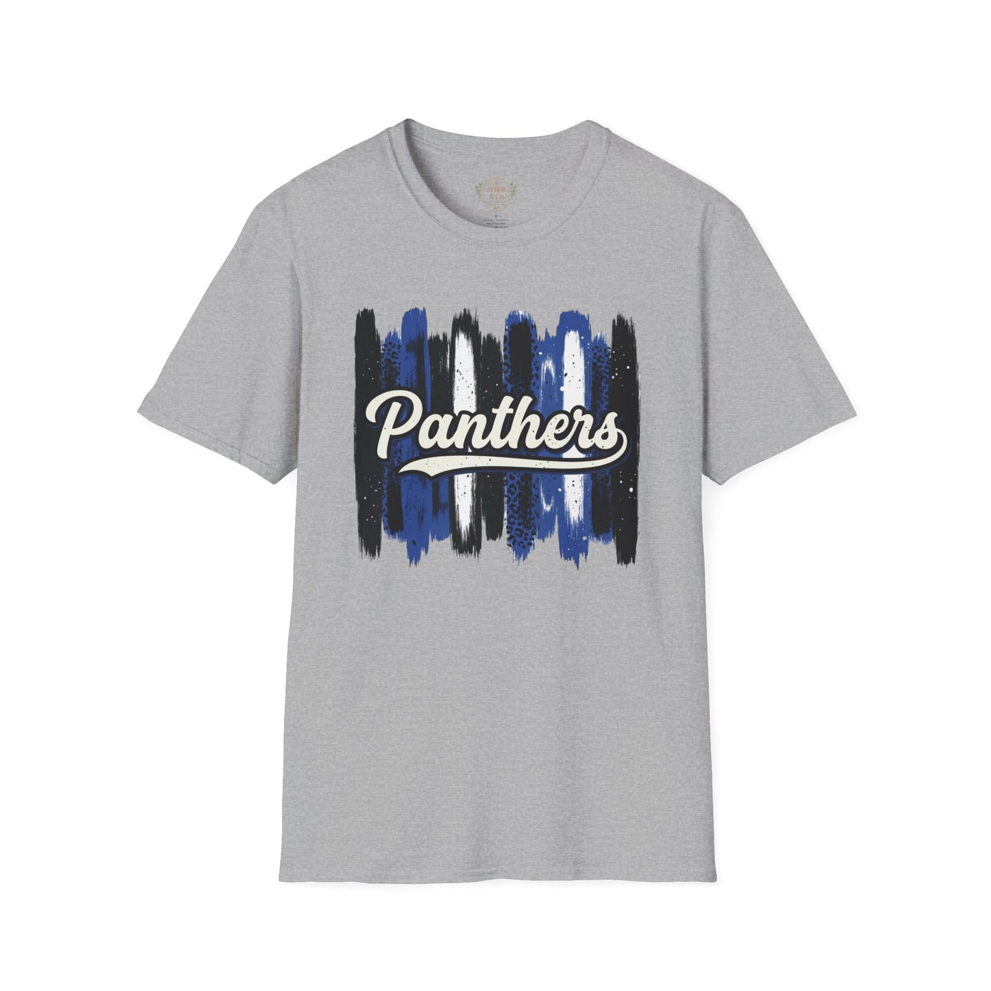 Panthers Brushstroke T-Shirt — Retro Script School Spirit Tee
