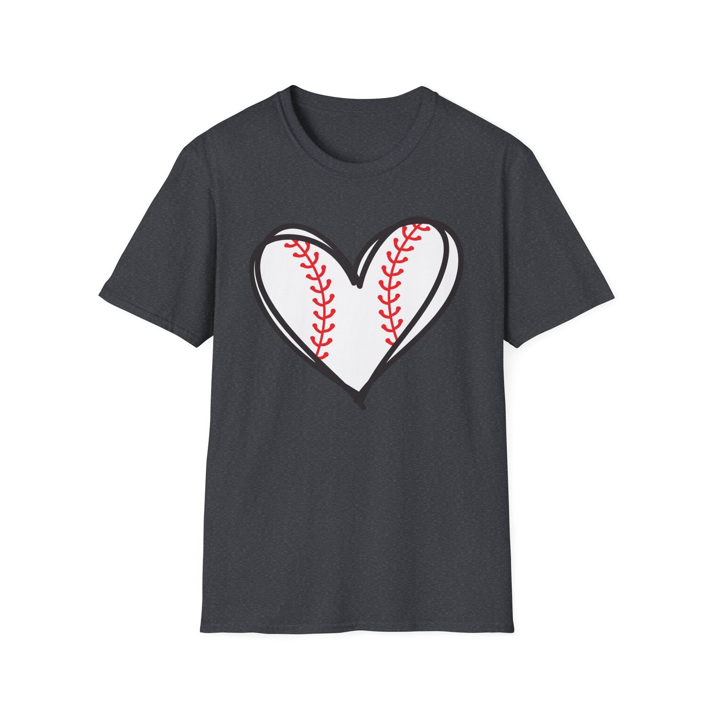 Baseball Love Heart Shirt – Softstyle Game Day Tee