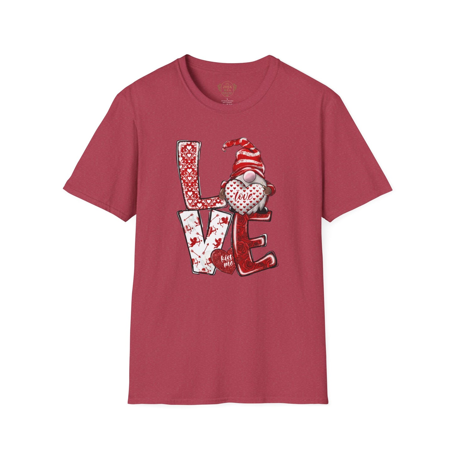 Valentine Gnome "LOVE" Tee – Cute Valentine’s Day T-Shirt
