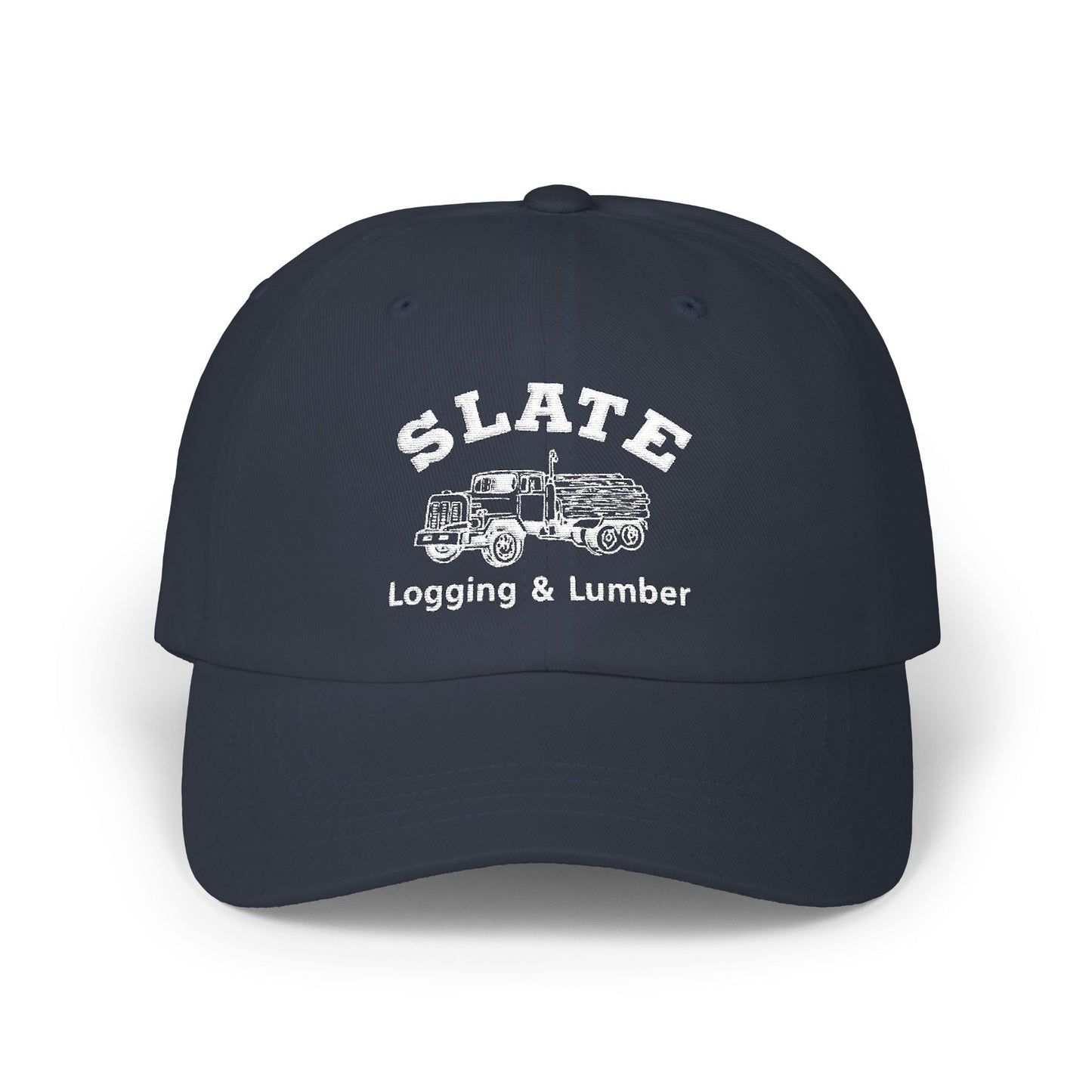 SLATE Logging & Lumber Dad Cap | Embroidered Business Hat