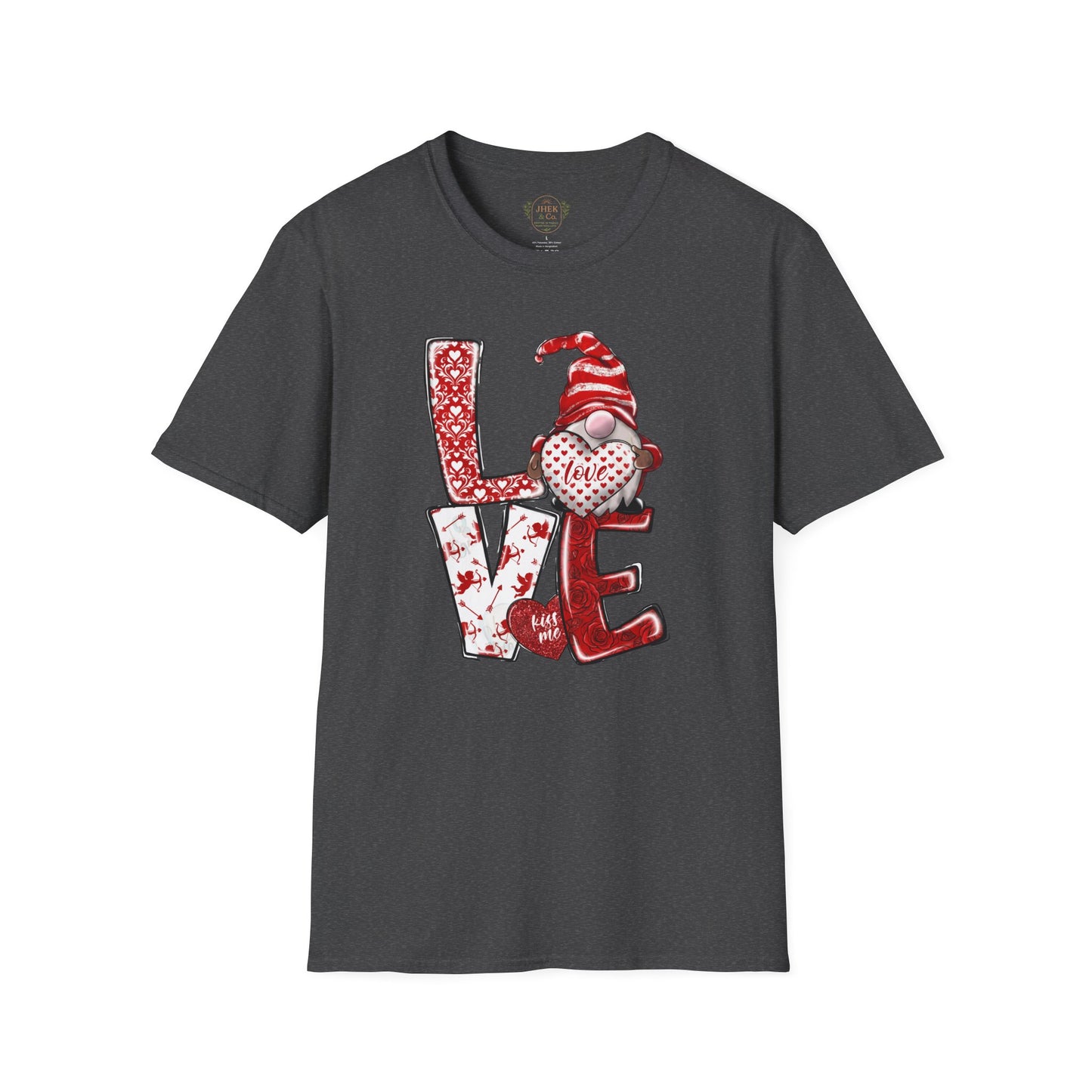 Valentine Gnome "LOVE" Tee – Cute Valentine’s Day T-Shirt