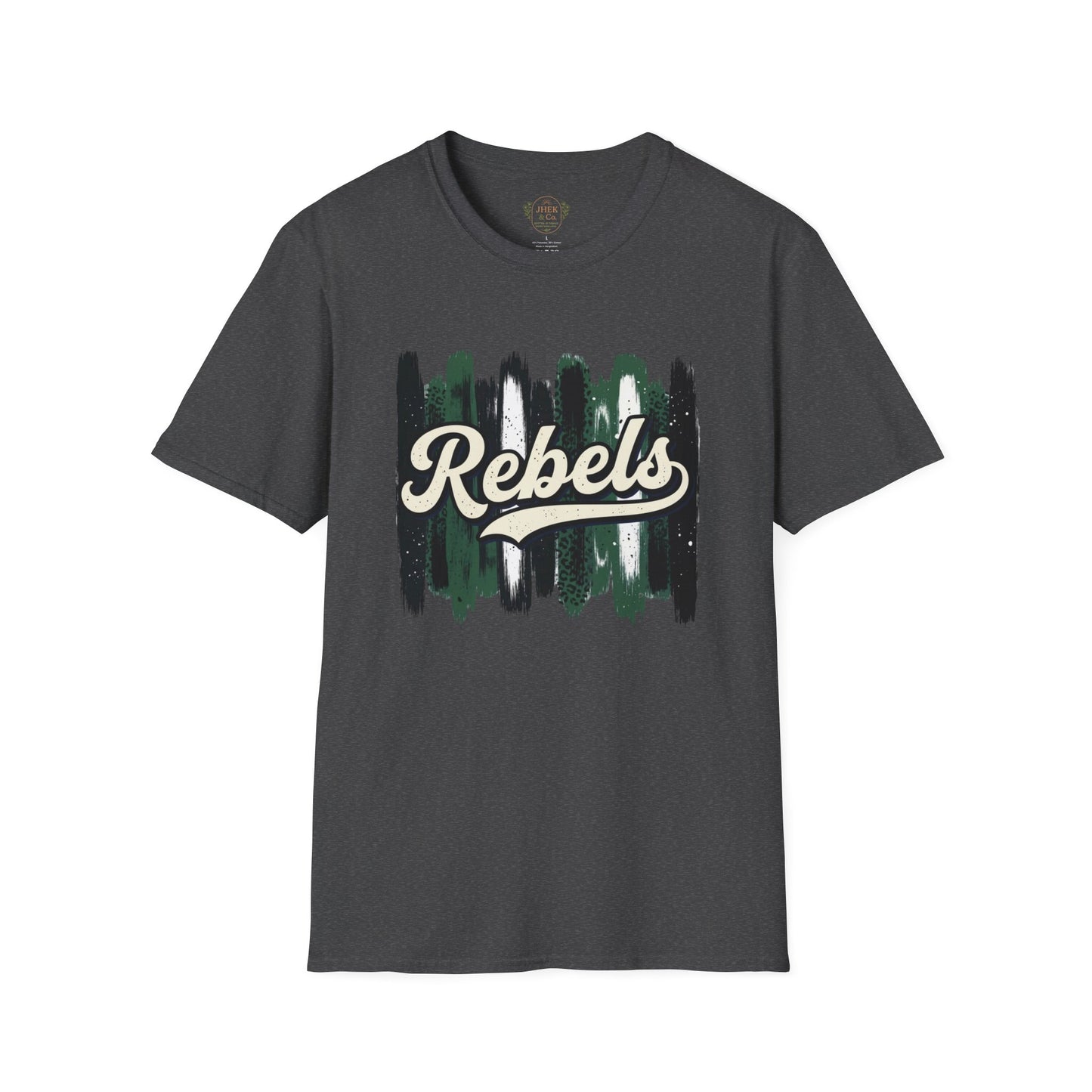 Rebels Brushstroke T-Shirt — Retro Script Baseball Style Tee