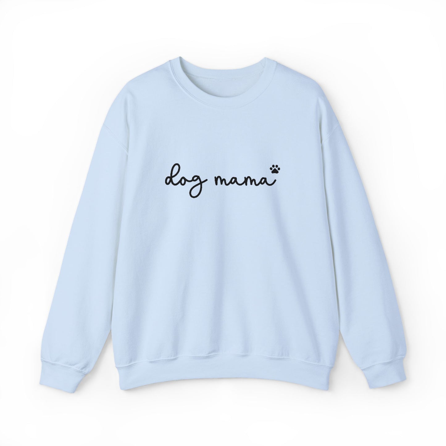 Dog Mama Embroidered Crewneck Sweatshirt | Gildan 18000