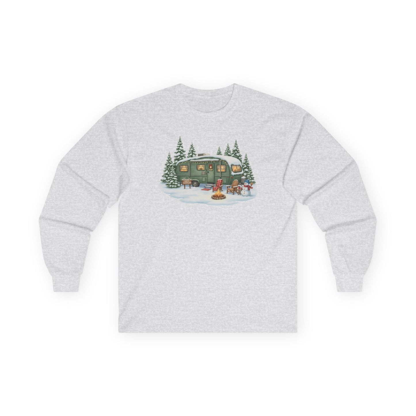 Cozy Retro Camper by Campfire Long Sleeve Graphic Tee