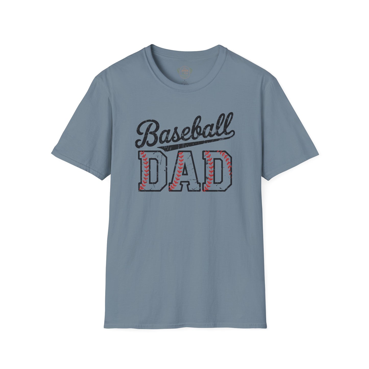 Baseball Dad T-Shirt – Vintage Stitch Lettering Tee for Proud Baseball Fathers