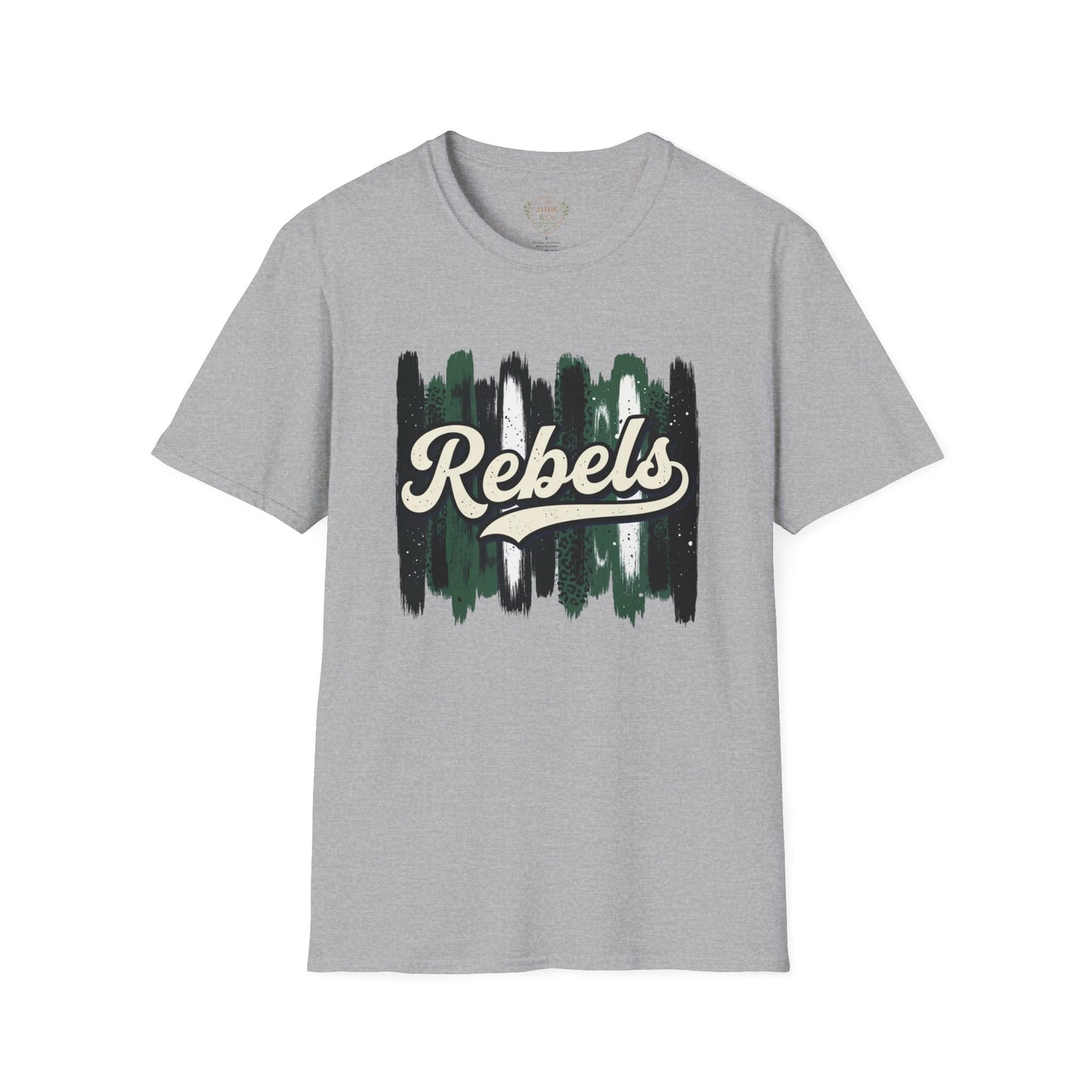 Rebels Brushstroke T-Shirt — Retro Script Baseball Style Tee