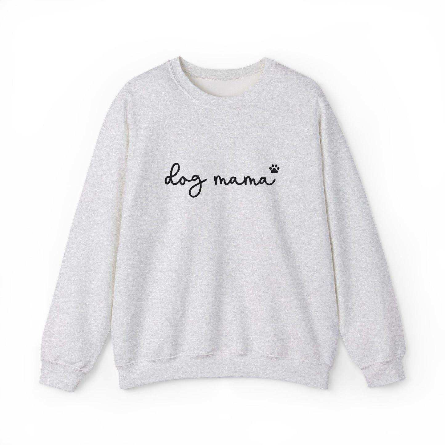 Dog Mama Embroidered Crewneck Sweatshirt | Gildan 18000