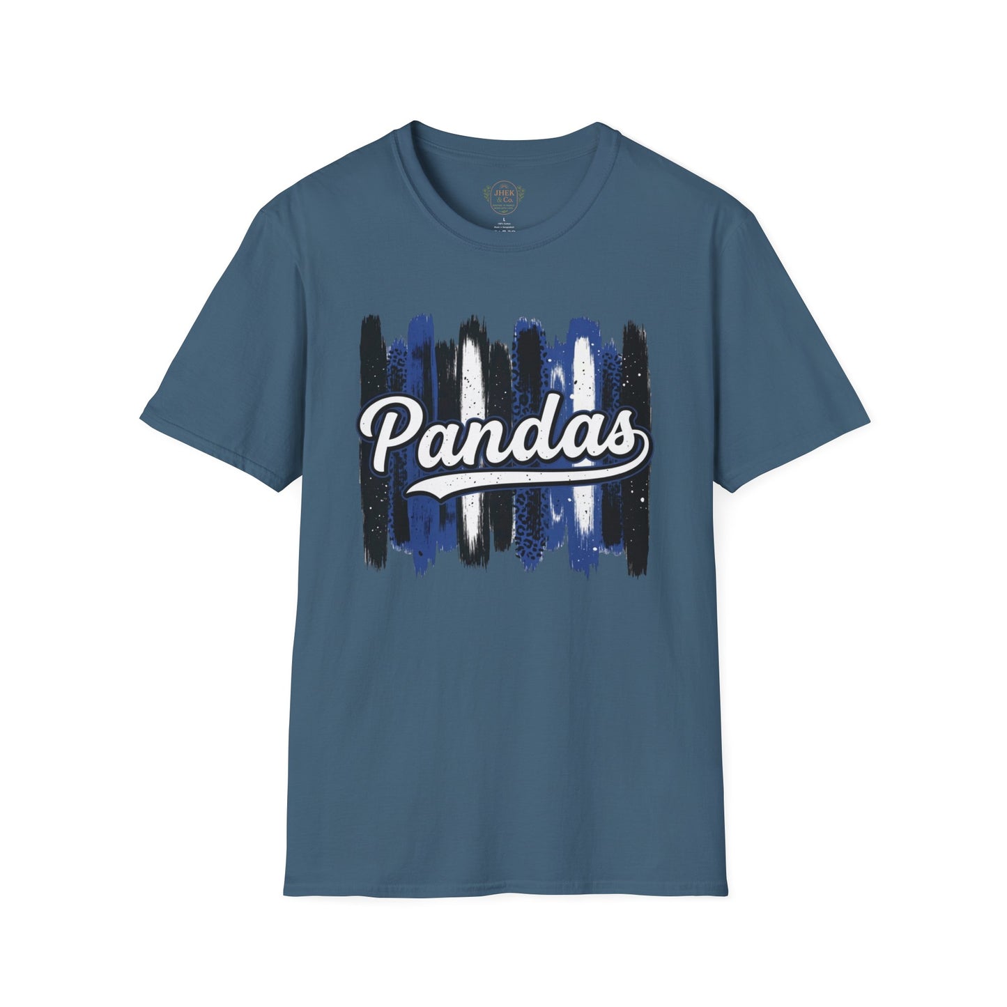 Pandas Brushstroke T-Shirt — Vintage Script School Spirit Tee