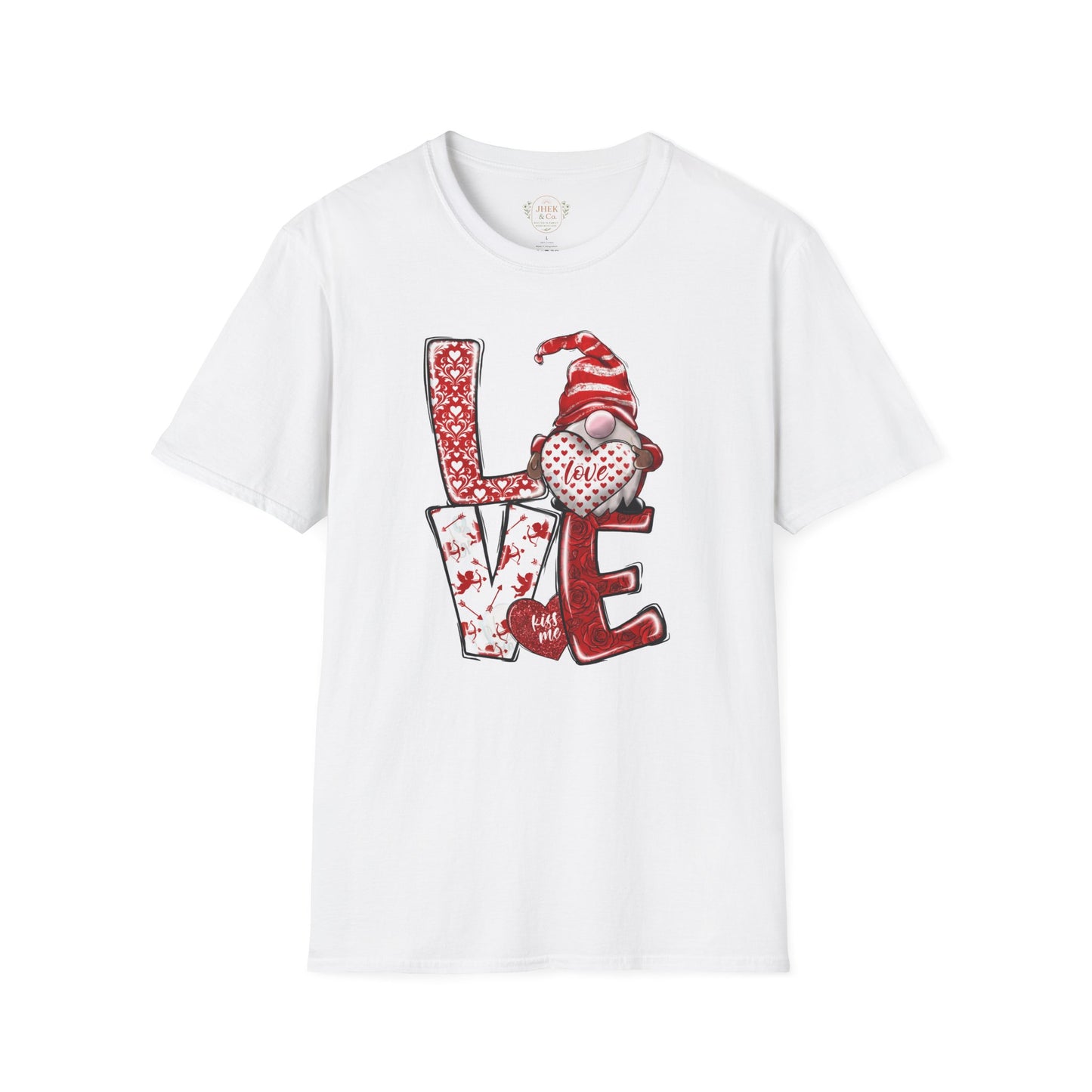 Valentine Gnome "LOVE" Tee – Cute Valentine’s Day T-Shirt