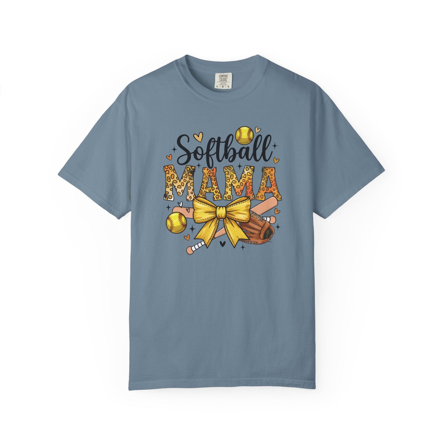 Softball Mama T-Shirt — Cute Softball Mom Tee with Bow & Glove