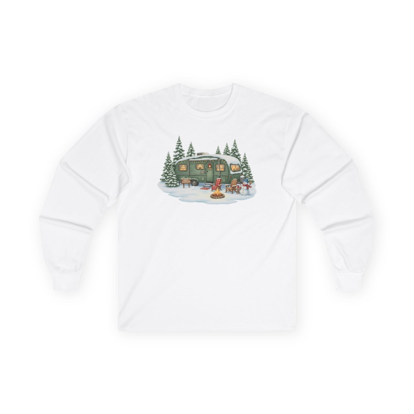 Cozy Retro Camper by Campfire Long Sleeve Graphic Tee